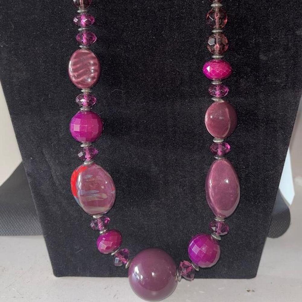 Vintage pink and purple beaded